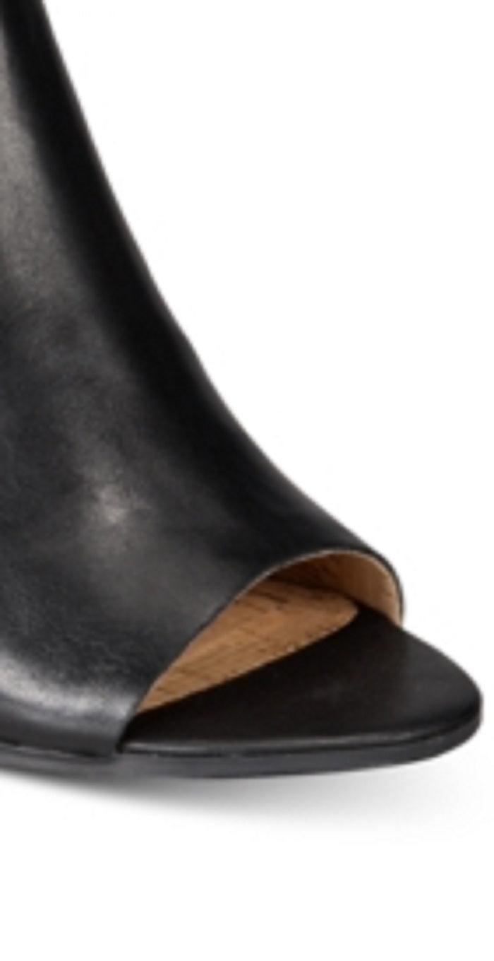Mules de couro Hilaire de cortiça feminino Lucca Lane, preto, tamanho 7,5 M