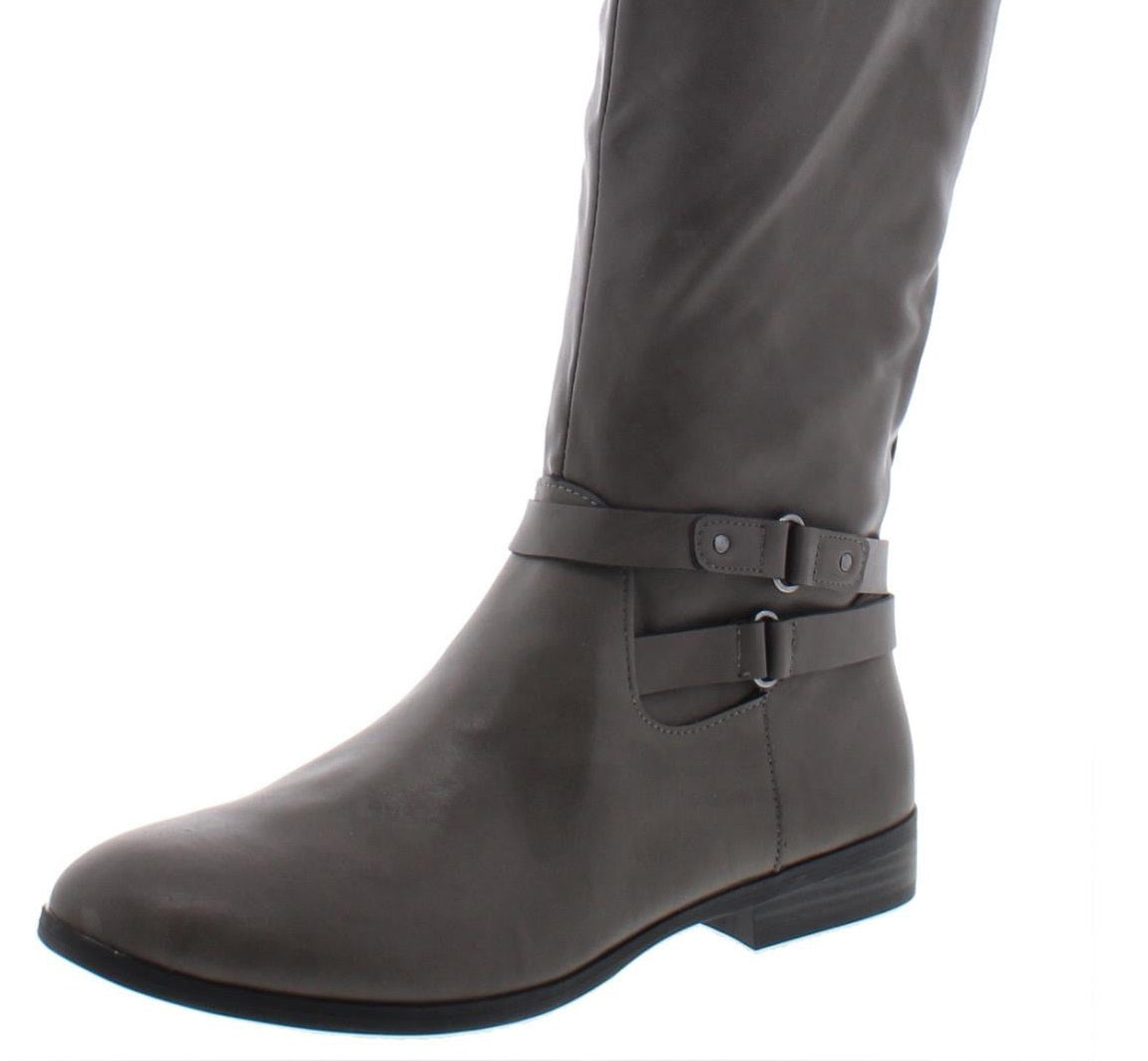Botas de montaria Kindell de couro sintético femininas Style &amp; Co, cinza, tamanho 5 M