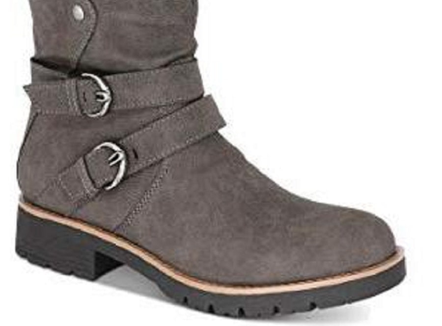 Bota feminina American Rag Brinley de couro sintético até o joelho, cinza, tamanho 11 M