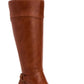 Botas femininas estilo Vannie de couro sintético, cano alto, estilo Whiskey Smooth, marrom, tamanho 5,5 M