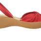 Sandálias femininas Kenneth Cole Reaction Fine Twist, vermelhas, tamanho 7,5 m