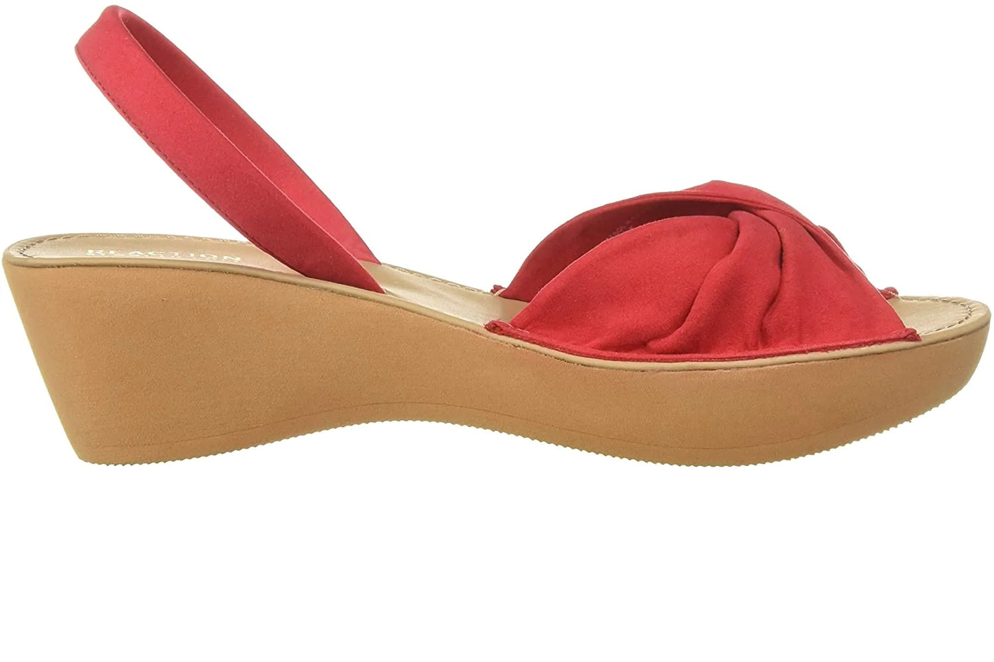 Sandálias femininas Kenneth Cole Reaction Fine Twist, vermelhas, tamanho 7,5 m