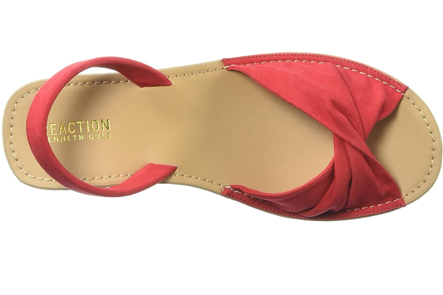 Sandálias femininas Kenneth Cole Reaction Fine Twist, vermelhas, tamanho 7,5 m