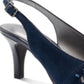 Karen Scott Brooke Faux Suede Scarpin Slingback Feminino Azul Tamanho 6 M