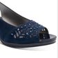 Karen Scott Brooke Faux Suede Scarpin Slingback Feminino Azul Tamanho 6 M