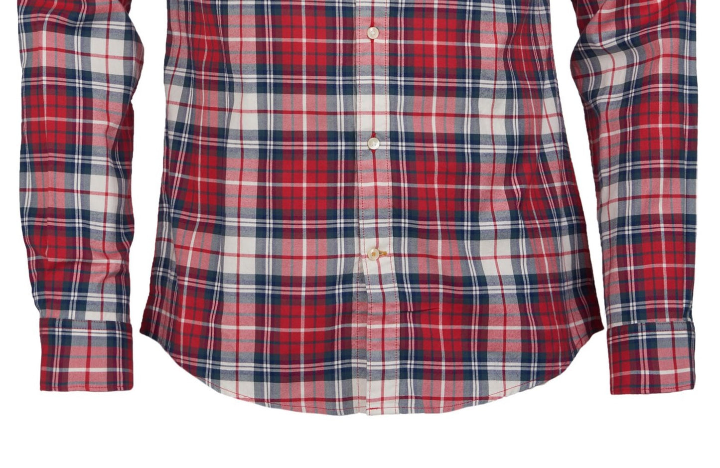 Camisa xadrez Barbour Mne's Highland Tailored vermelha tamanho X-Grande