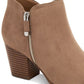 Botas Masrinaa de couro sintético com zíper duplo femininas Style &amp; Co, marrom, tamanho 5 M