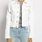 Jaqueta jeans feminina Calvin Klein branca tamanho M