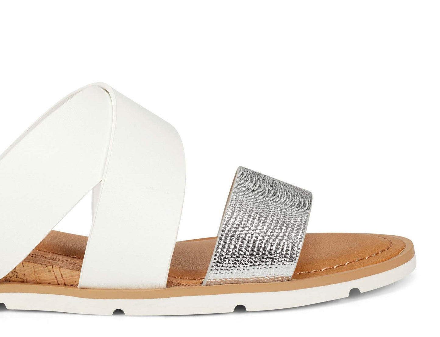 Sandálias Desiree Slide Femininas Nine West Brancas Multi Tamanho 6M