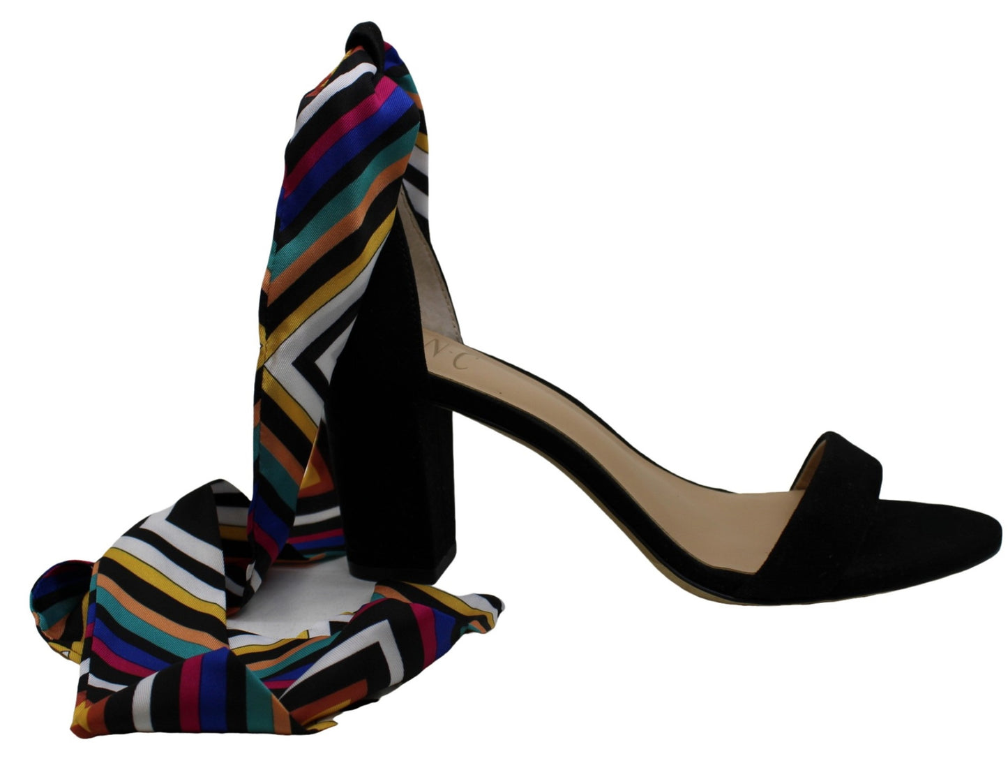 INC International Concepts Kanataf Open Toe Feminino Especial Multicolorido Preto Tamanho 8,5 M