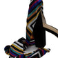 INC International Concepts Kanataf Open Toe Feminino Especial Multicolorido Preto Tamanho 8,5 M