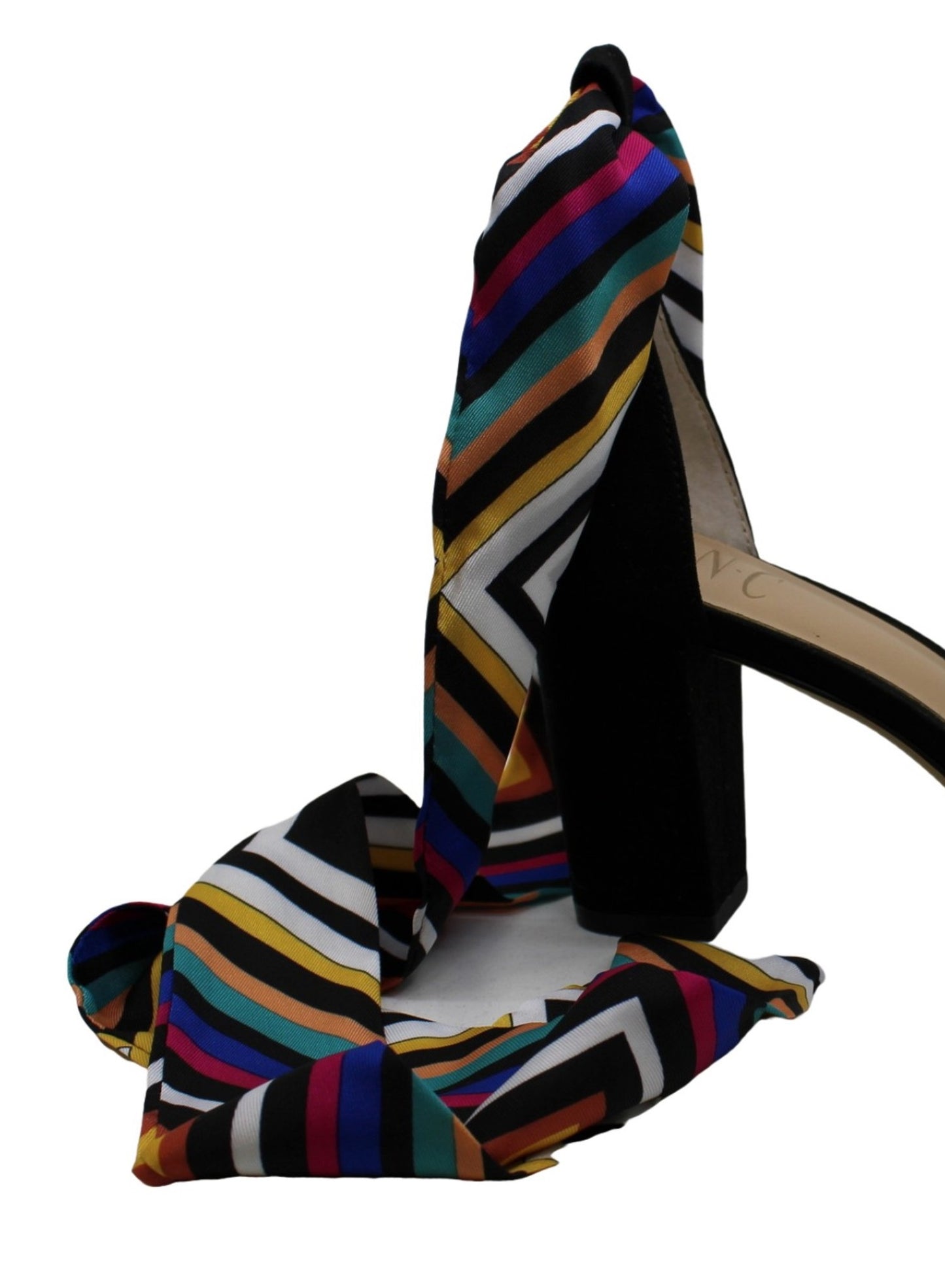 INC International Concepts Kanataf Open Toe Feminino Especial Multicolorido Preto Tamanho 8,5 M