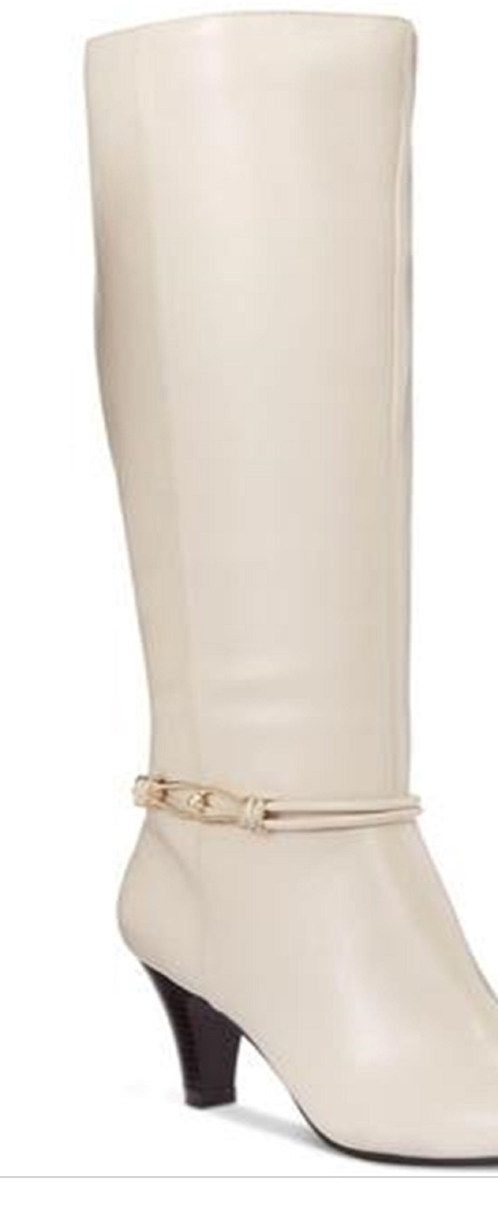 Karen Scott Botas Femininas Hollee Wide Calf Brancas Tamanho 8,5 M-WC