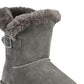 Botas femininas estilo &amp; co TINY2 bico redondo tornozelo para clima frio tamanho 10 M douradas