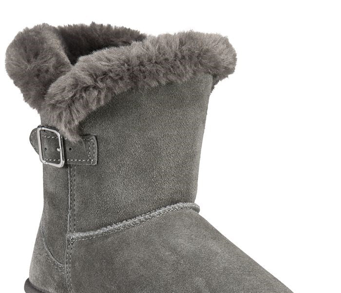 Botas femininas estilo &amp; co TINY2 bico redondo tornozelo para clima frio tamanho 10 M douradas