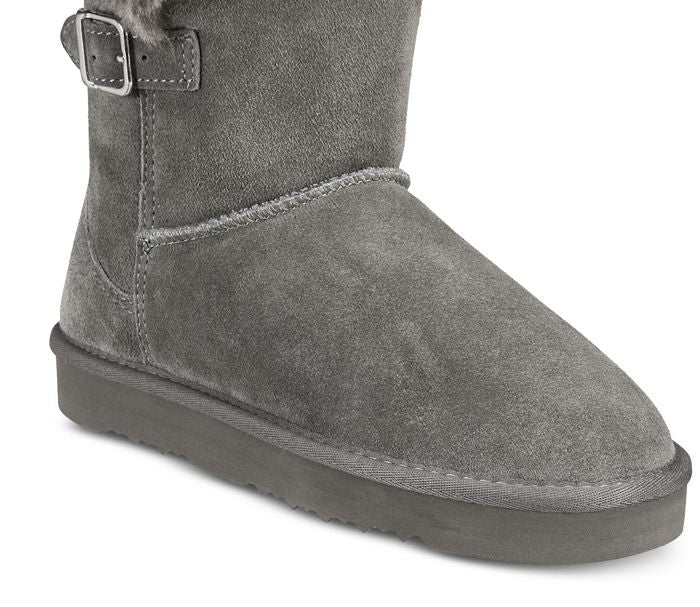 Botas femininas estilo &amp; co TINY2 bico redondo tornozelo para clima frio tamanho 10 M douradas