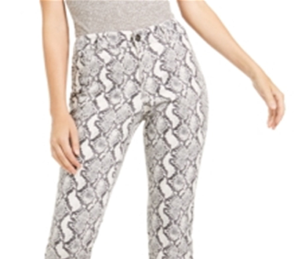 Calça jeans skinny feminina com estampa de cobra, da INC International Concepts, cinza, tamanho 6