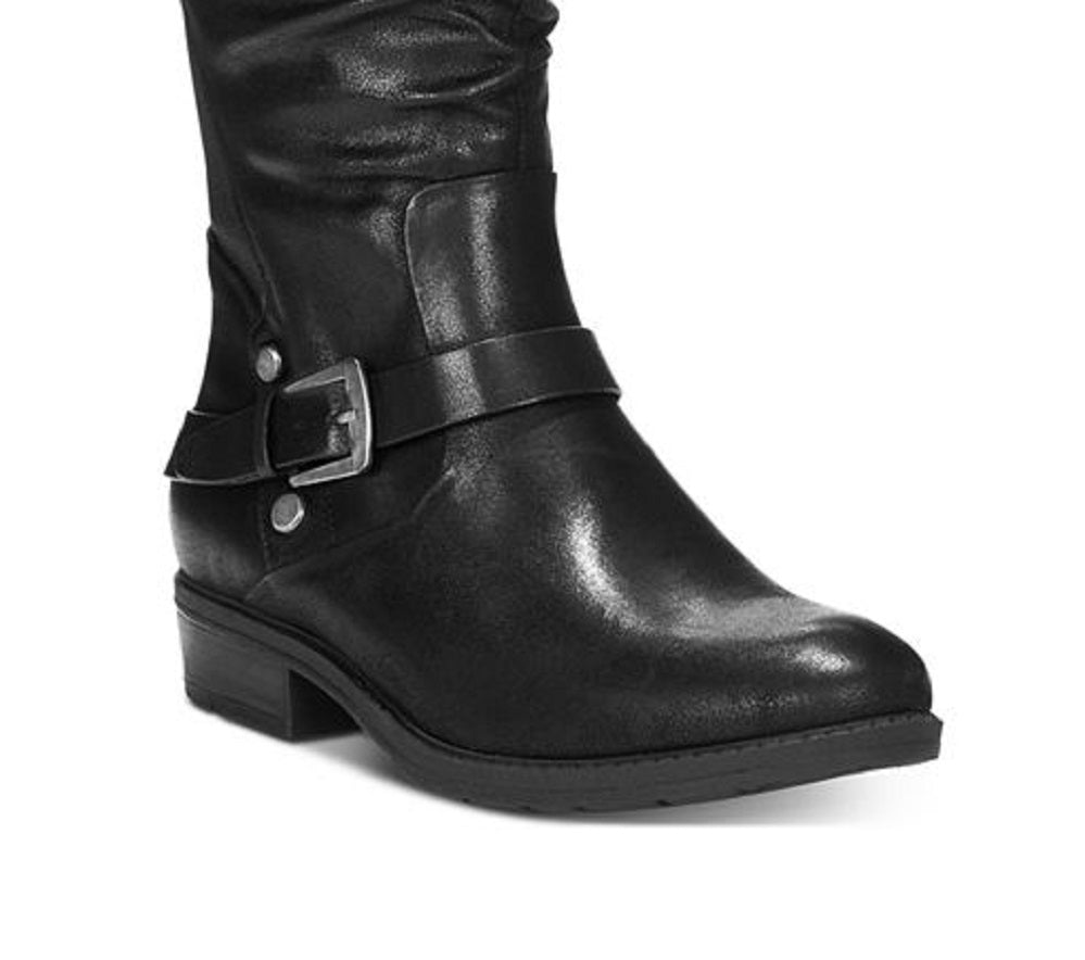 Bota feminina Yanessa bico fechado cano alto preta tamanho 8 W