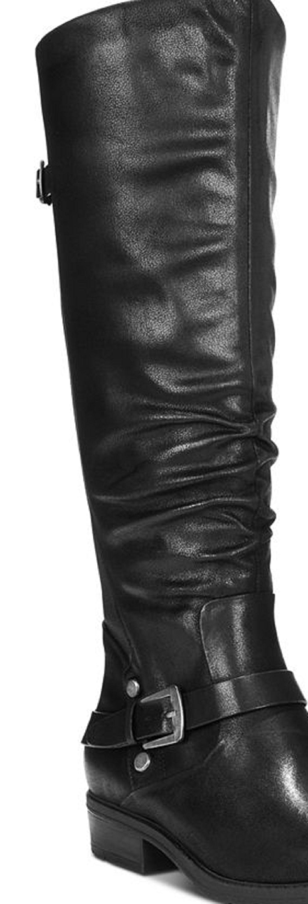 Bota feminina Yanessa bico fechado cano alto preta tamanho 8 W