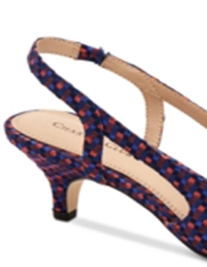 Charter Club Lollee feminino bico fino formal slingback azul tamanho 7,5