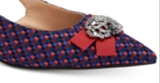 Charter Club Lollee feminino bico fino formal slingback azul tamanho 7,5