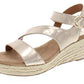 Sapatos femininos estilo &amp; co Xenaa com plataforma metálica, alpargatas, amarelo, tamanho 8,5 M