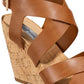 INC International Concepts Landorp feminino aberto no dedo do pé casual bege marrom tamanho 10 M