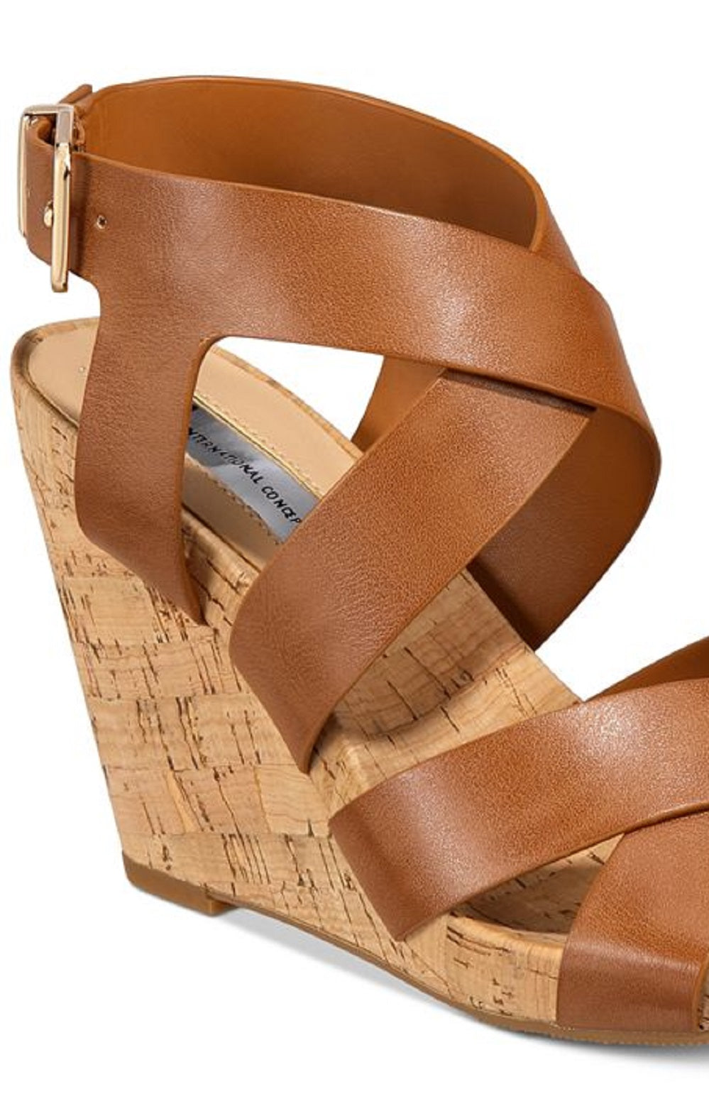 INC International Concepts Landorp feminino aberto no dedo do pé casual bege marrom tamanho 10 M