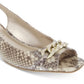 Karen Scott Feminino Amberr Snakeskin Open Toe Formal Ankle Snake Marrom Tamanho 5,5 M