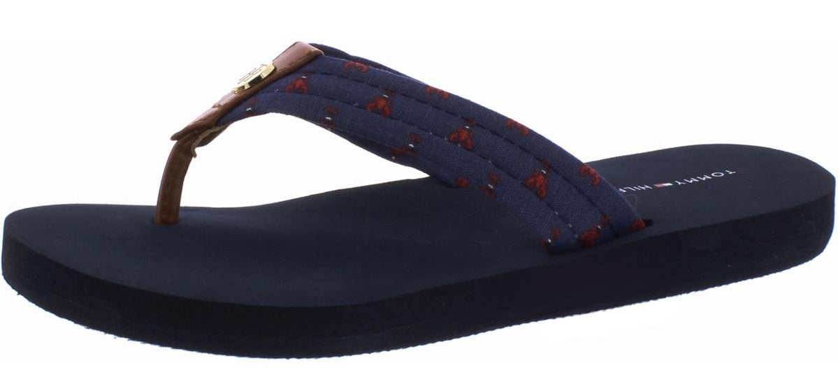 Tommy Hilfiger Ceviche Chinelo de Praia Aberto Feminino Azul Tamanho 7 M