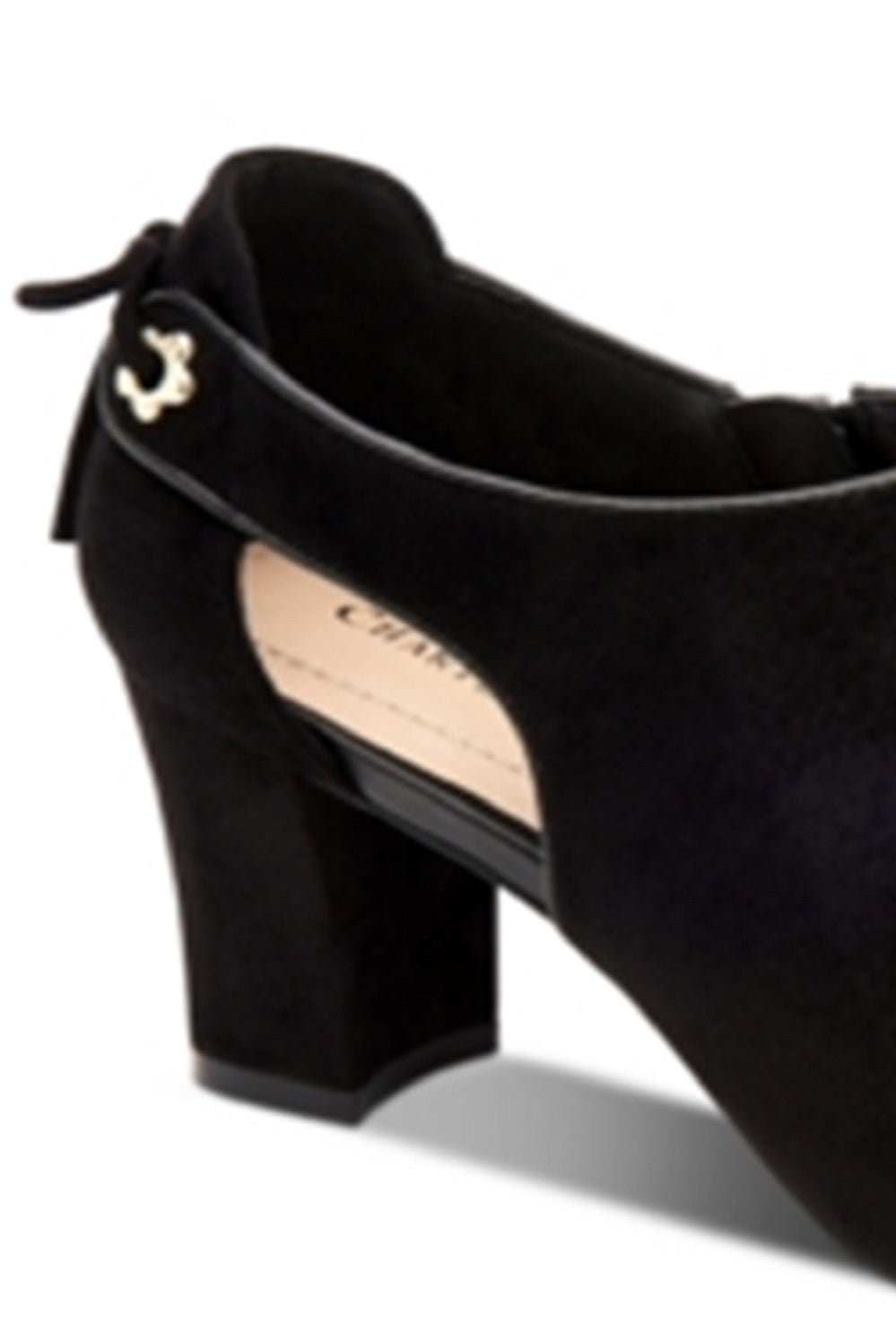 Charter Club Hirah Peep Toe Classic Scarpin Feminino Preto Tamanho 5,5 M