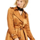 INC International Concepts Trench Coat Feminino Metálico Marrom Tamanho X-Grande