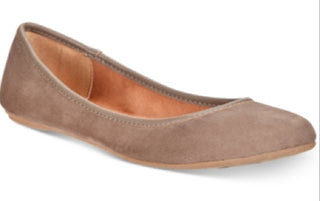 American Rag Cellia Faux Suede Casual Ballet Flats Sapatos Marrom Tamanho 8 M