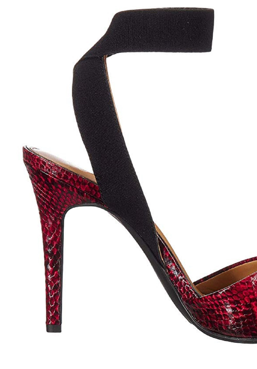 Sandálias Jessica Simpson Perinna Brilhante Deserto com Estampa de Cobra Vermelha Tamanho 6,5 M