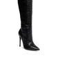 Steve Madden Winnie Harlow Bota acima do joelho feminina, preta, tamanho 7 M