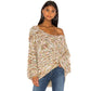 Suéter de malha Highland Space feminino Free People marrom tamanho médio