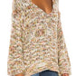 Suéter de malha Highland Space feminino Free People marrom tamanho médio