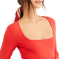 Body feminino Truth or Square da Free People, vermelho, tamanho médio
