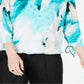 Blusa Alfani Feminina Estampa Abstrata Azul Tamanho Pequeno GG