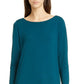 Vestido Eileen Fisher Feminino Gola Bateau Manga Longa Azul Tamanho Pequeno Médio