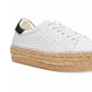 Tênis feminino Steve Madden com cadarço, branco, tamanho 5,5 M