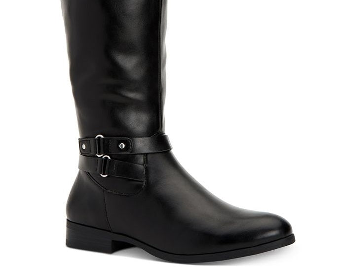 Botas de montaria Kindell Wide Calf femininas Style &amp; Co, cinza, tamanho 6,5 m