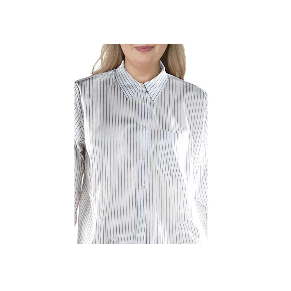 Camisa feminina plus size de algodão com pregas, tamanho 3X, da Lauren Ralph Lauren