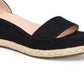 Sandálias de cunha Addie Espadrille femininas BCB Generation, pretas, tamanho 6 M