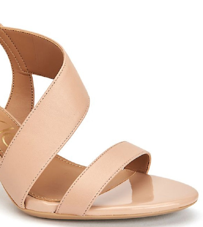 Sandálias de couro femininas Calvin Klein Lancy com tiras, marrom, tamanho 9,5 M