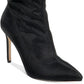Sapato feminino Badgley Mischka Ronnie Fabric bico fino cano médio preto tamanho 9,5