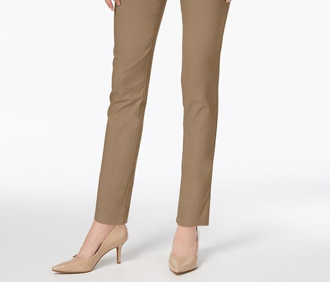 Calça skinny feminina Charter Club Tummy Control, marrom, tamanho 8