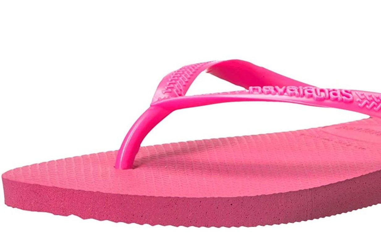 Chinelo Havaiana Feminino Slim Texturizado Fio Dental Rosa Tamanho 9,5