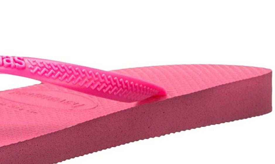 Chinelo Havaiana Feminino Slim Texturizado Fio Dental Rosa Tamanho 9,5