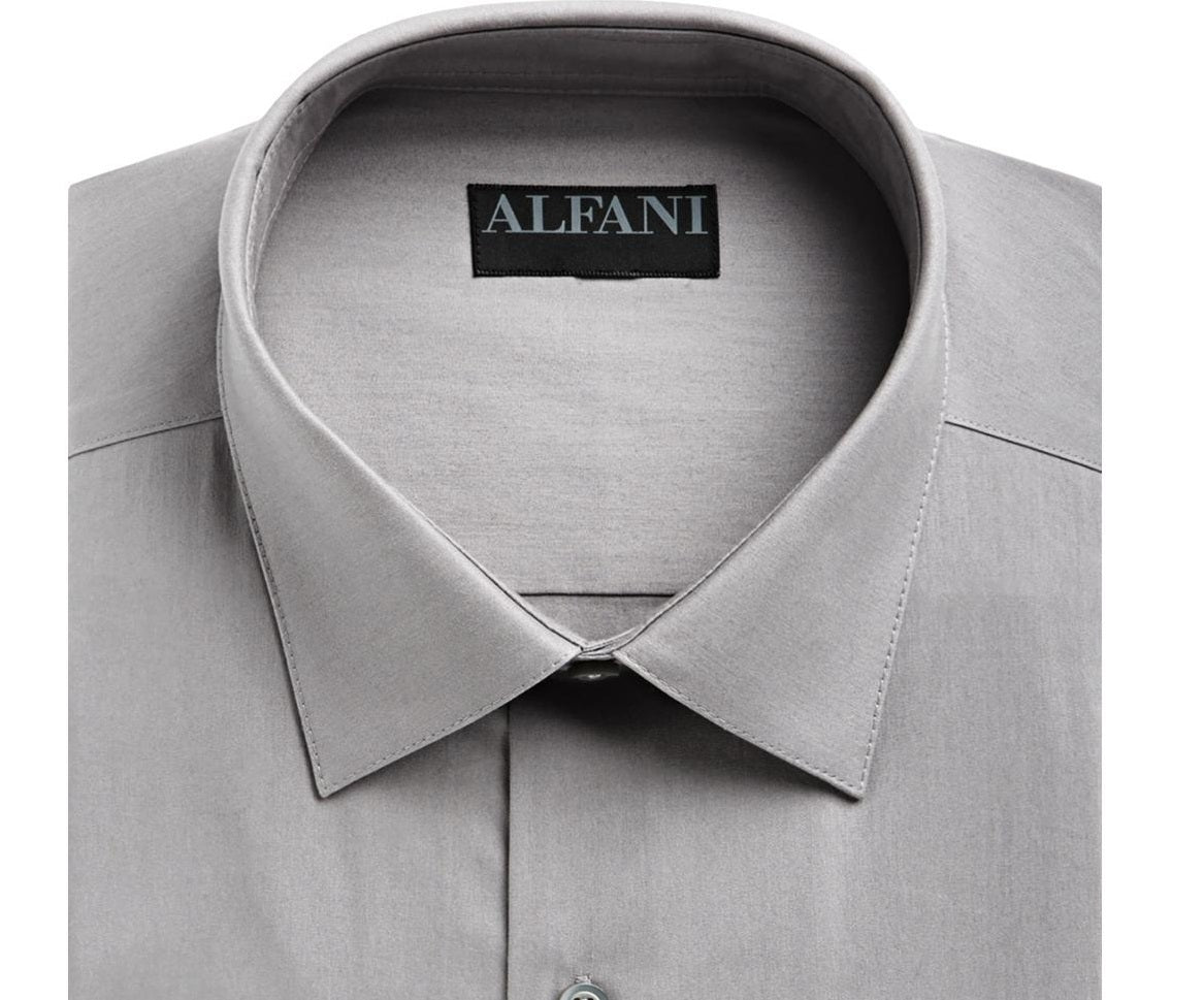 Camisa social masculina Alfani Big &amp; Tall Regular Fit, cinza, tamanho 20X35
